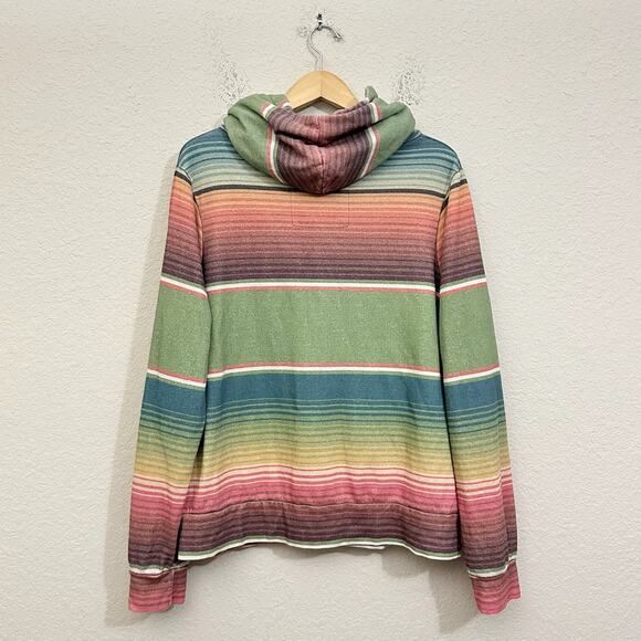 AVIATOR NATION Thunder Bolt Hoodie Multi Striped Full Zip Athleisure - Picture 2 of 13